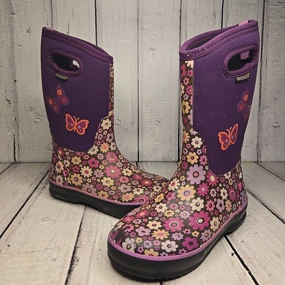BOGS Classic  Daisy Boots Youth Big Kids Insulated Winter - US 4 - Picture 1 of 11